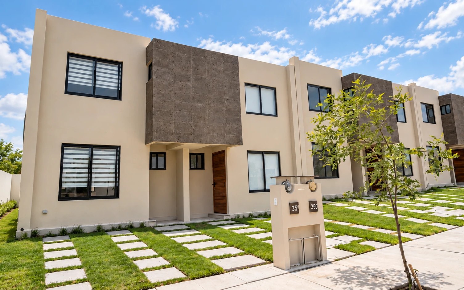 Fachada del modelo Encino · Meseta Altta Homes