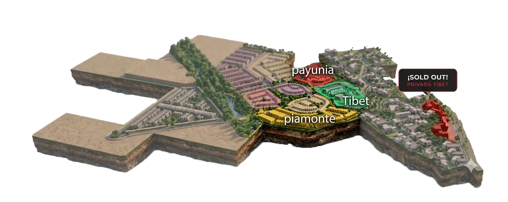 Privadas: Payunia, Tíbet, Piamonte