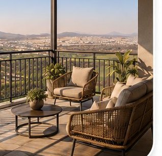 Terraza con vista panorámica