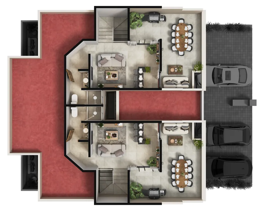 Plano arquitectónico · Planta Alta del modelo Olmo